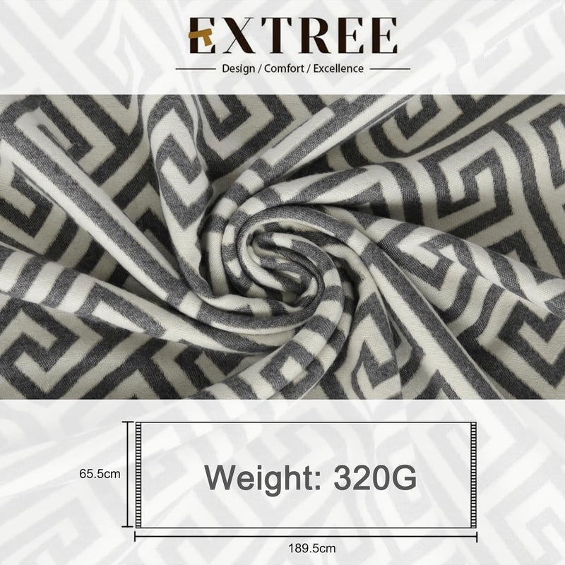 EXTREE Scarfs for Women Pashmina Silky Shawl Wrap for Evening Dressing Blanket Open Front Poncho Cape - Image 2